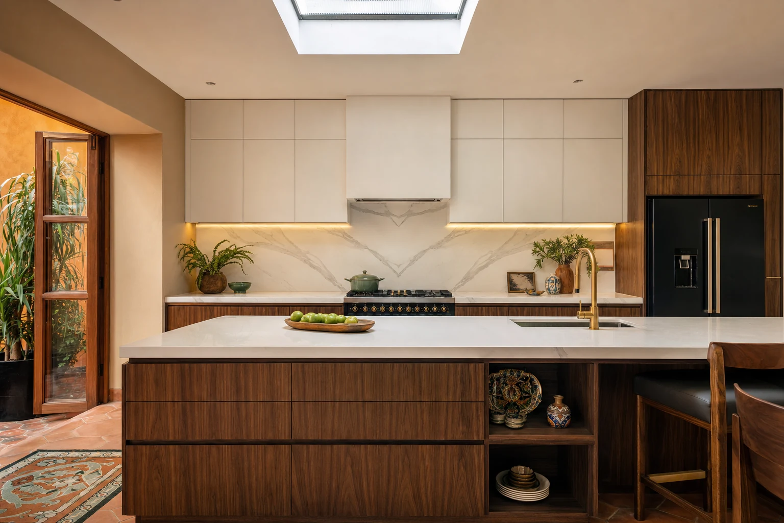 Cocina línea Standard bitono nogal blanco